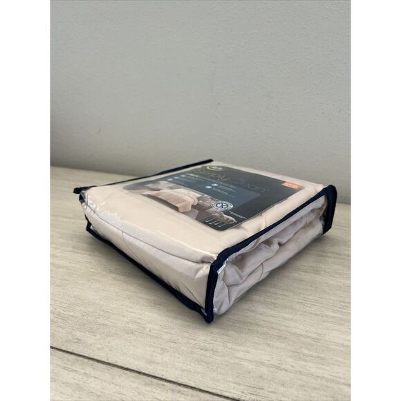 Serta Simply Clean Antimicrobi Pleated  Pink Twin XL Comforter Set T4102864 - Picture 7 of 9